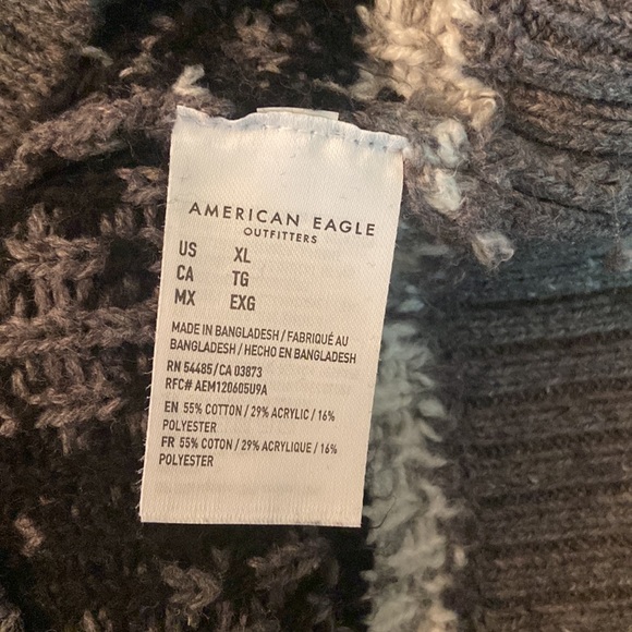 Men’s Grey American Eagle Size XL Holiday Sweater - Picture 4 of 7